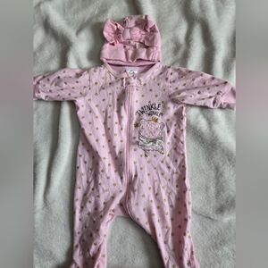 Gerber Pink with Gold Dots Onesie With Matching Hat.